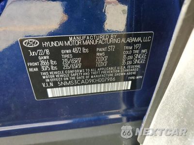 Zdjęcie 13 z 13 samochodu: 2019 HYUNDAI SANTA FE SEL 2.4L VIN:5NMS3CAD9KH007986 - miniatura