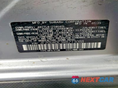 Zdjęcie 13 z 13 samochodu: 2024 SUBARU CROSSTREK PREMIUM VIN:JF2GUADC3R8273088 - miniatura