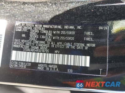 Zdjęcie 13 z 13 samochodu: 2024 TOYOTA GRAND HIGHLANDER HYBRID LIMITED VIN:5TDACAB54RS018795 - miniatura