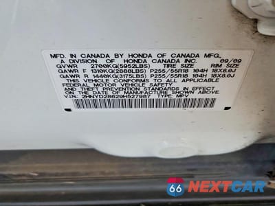 Zdjęcie 12 z 12 samochodu: 2009 ACURA MDX TECHNOLOGY VIN:2HNYD28629H527987 - miniatura