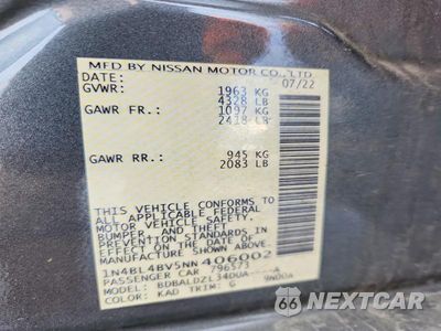 Zdjęcie 13 z 13 samochodu: 2022 NISSAN ALTIMA S VIN:1N4BL4BV5NN406002 - miniatura