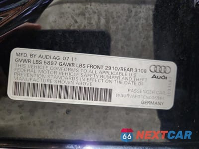 Zdjęcie 12 z 12 samochodu: 2012 AUDI A8 L QUATTRO VIN:WAURVAFD1CN006984 - miniatura