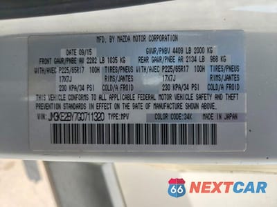 Zdjęcie 13 z 13 samochodu: 2016 MAZDA CX-5 SPORT VIN:JM3KE2BY7G0711320 - miniatura
