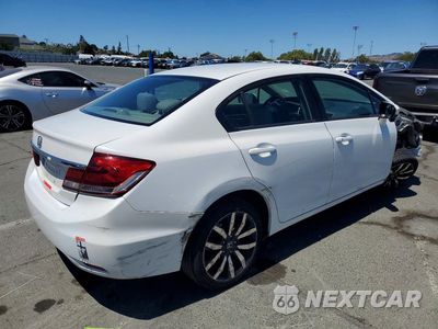Trzecie zdjęcie samochodu z tyłu: 2015 HONDA CIVIC EXL VIN:19XFB2F98FE266470 - miniatura