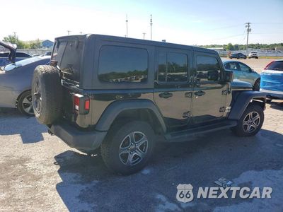 Trzecie zdjęcie samochodu z tyłu: 2018 JEEP WRANGLER UNLIMITED SPORT VIN:1C4HJXDG4JW132743 - miniatura
