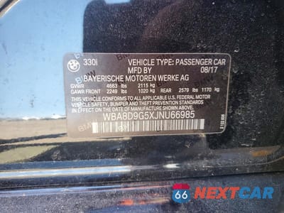 Zdjęcie 12 z 12 samochodu: 2018 BMW 330 XI VIN:WBA8D9G5XJNU66985 - miniatura