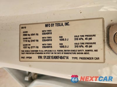 Zdjęcie 12 z 12 samochodu: 2019 TESLA MODEL 3 VIN:5YJ3E1EA9KF484714 - miniatura