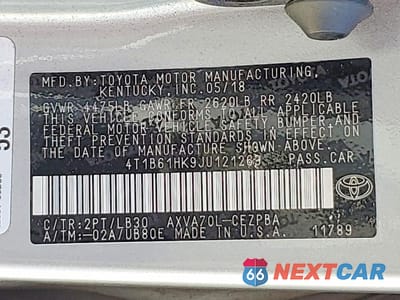 Zdjęcie 13 z 13 samochodu: 2018 TOYOTA CAMRY XSE VIN:4T1B61HK9JU121263 - miniatura
