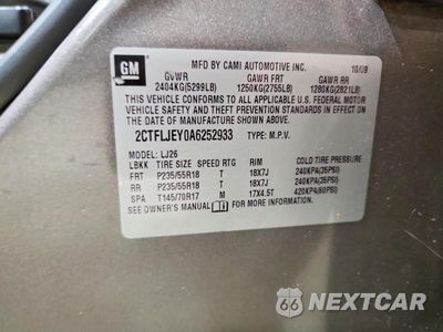 Zdjęcie 13 z 13 samochodu: 2010 GMC TERRAIN SLT VIN:2CTFLJEY0A6252933 - miniatura