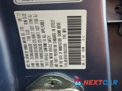 Zdjęcie 13 z 13 samochodu: 2011 HONDA CR-V EXL VIN:JHLRE4H70BC023896 - miniatura
