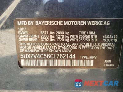 Zdjęcie 13 z 13 samochodu: 2012 BMW X5 XDRIVE35I VIN:5UXZV4C56CL762144 - miniatura