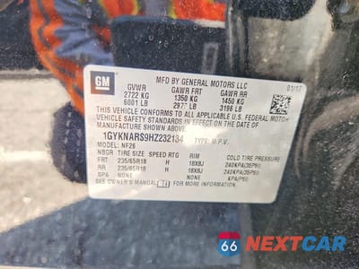 Zdjęcie 13 z 13 samochodu: 2017 CADILLAC XT5 VIN:1GYKNARS9HZ232134 - miniatura
