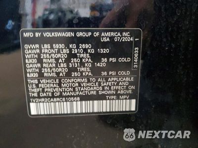 Zdjęcie 13 z 13 samochodu: 2024 VOLKSWAGEN ATLAS SE VIN:1V2HR2CA8RC610568 - miniatura