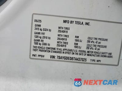 Zdjęcie 13 z 13 samochodu: 2026 TESLA MODEL Y VIN:7SAYGDED8TA437025 - miniatura