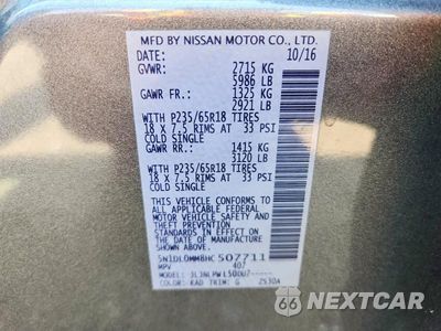 Zdjęcie 14 z 14 samochodu: 2017 INFINITI QX60 BASE VIN:5N1DL0MM8HC507711 - miniatura