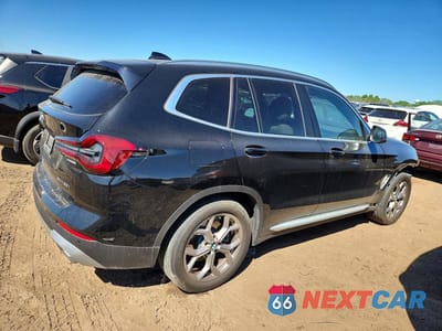 Trzecie zdjęcie samochodu z tyłu: 2022 BMW X3 XDRIVE30I VIN:5UX53DP01N9K97680 - miniatura