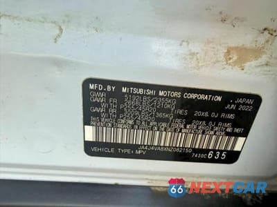 Zdjęcie 13 z 13 samochodu: 2022 MITSUBISHI OUTLANDER SEL VIN:JA4J4VA8XNZ082150 - miniatura