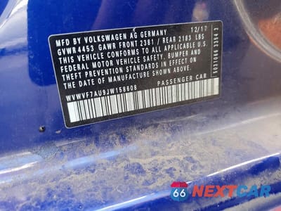 Zdjęcie 12 z 12 samochodu: 2018 VOLKSWAGEN GOLF R VIN:WVWVF7AU9JW158608 - miniatura