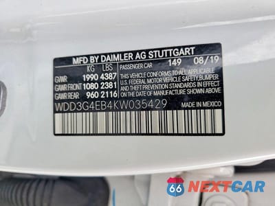 Zdjęcie 12 z 12 samochodu: 2019 MERCEDES-BENZ A 220 VIN:WDD3G4EB4KW035429 - miniatura