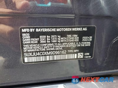 Zdjęcie 13 z 13 samochodu: 2021 BMW X5 M50I VIN:5UXJU4C0XM9D96162 - miniatura
