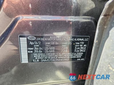 Zdjęcie 13 z 13 samochodu: 2022 HYUNDAI SANTA FE SEL VIN:5NMS2DAJ1NH459417 - miniatura