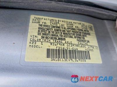 Zdjęcie 13 z 13 samochodu: 2009 NISSAN VERSA 1.8 S VIN:3N1BC13EX9L369528 - miniatura