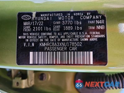 Zdjęcie 14 z 14 samochodu: 2022 HYUNDAI VENUE SEL VIN:KMHRC8A3XNU178502 - miniatura