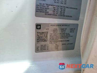 Zdjęcie 12 z 12 samochodu: 2021 GMC SIERRA C1500 VIN:1GTR8AEH1MZ171460 - miniatura