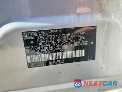 Zdjęcie 12 z 12 samochodu: 2007 TOYOTA RAV4 BASE VIN:JTMZD33V475064155 - miniatura