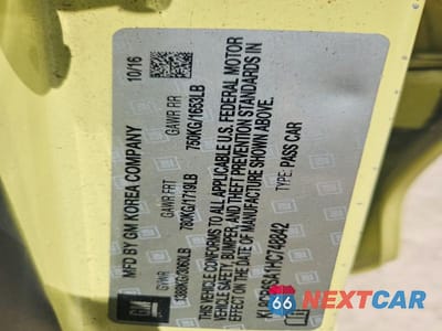 Zdjęcie 13 z 13 samochodu: 2017 CHEVROLET SPARK LS VIN:KL8CB6SA1HC748842 - miniatura