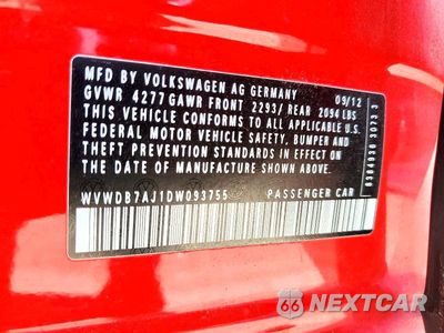 Zdjęcie 12 z 12 samochodu: 2013 VOLKSWAGEN GOLF VIN:WVWDB7AJ1DW093755 - miniatura