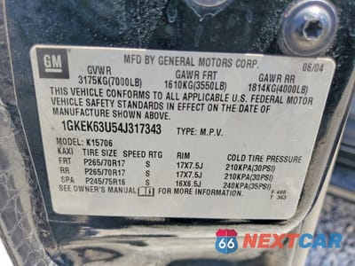 Zdjęcie 12 z 12 samochodu: 2004 GMC YUKON DENALI VIN:1GKEK63U54J317343 - miniatura