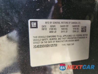 Zdjęcie 12 z 12 samochodu: 2013 BUICK REGAL PREMIUM VIN:2G4GS5EV0D9125758 - miniatura