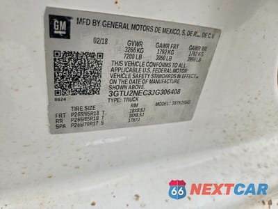 Zdjęcie 12 z 12 samochodu: 2018 GMC SIERRA K1500 SLT VIN:3GTU2NEC3JG306408 - miniatura