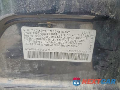 Zdjęcie 12 z 12 samochodu: 2012 VOLKSWAGEN CC SPORT VIN:WVWMP7AN3CE507952 - miniatura