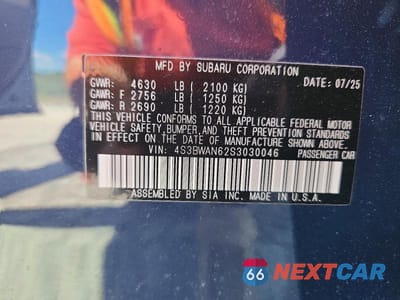 Zdjęcie 12 z 12 samochodu: 2025 SUBARU LEGACY LIMITED VIN:4S3BWAN62S3030046 - miniatura