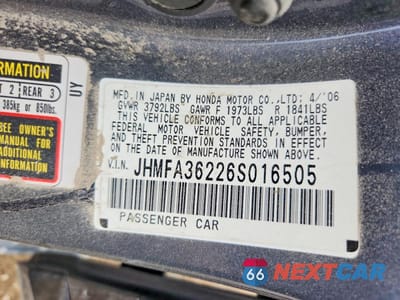 Zdjęcie 14 z 14 samochodu: 2006 HONDA CIVIC HYBRID VIN:JHMFA36226S016505 - miniatura