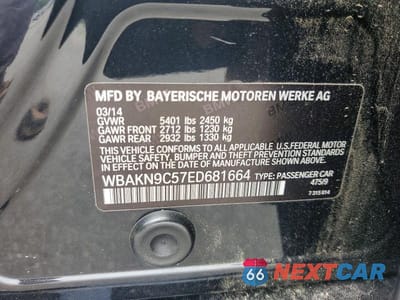 Zdjęcie 12 z 12 samochodu: 2014 BMW 550 I VIN:WBAKN9C57ED681664 - miniatura