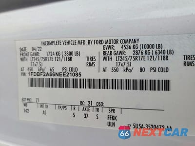 Zdjęcie 14 z 14 samochodu: 2022 FORD F250 SUPER DUTY DUMP TRUCK VIN:1FDBF2A66NEE21085 - miniatura