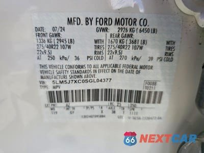 Zdjęcie 13 z 13 samochodu: 2025 LINCOLN AVIATOR RESERVE VIN:5LM5J7XC0SGL04377 - miniatura