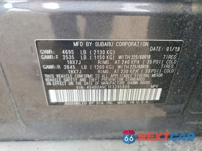 Zdjęcie 14 z 14 samochodu: 2019 SUBARU OUTBACK 2.5I LIMITED VIN:4S4BSANC1K3295800 - miniatura
