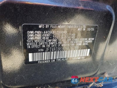 Zdjęcie 12 z 12 samochodu: 2016 SUBARU WRX VIN:JF1VA1B69G9820289 - miniatura