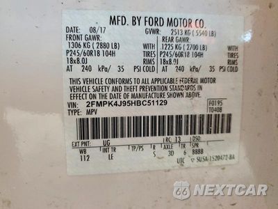 Zdjęcie 12 z 12 samochodu: 2017 FORD EDGE SEL VIN:2FMPK4J95HBC51129 - miniatura