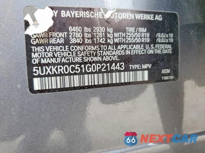 Zdjęcie 13 z 13 samochodu: 2016 BMW X5 XDRIVE35I VIN:5UXKR0C51G0P21443 - miniatura