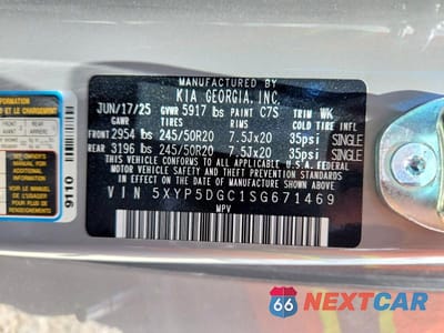 Zdjęcie 13 z 13 samochodu: 2025 KIA TELLURIDE SX X-LINE VIN:5XYP5DGC1SG671469 - miniatura
