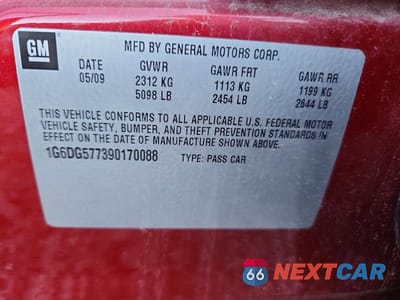 Zdjęcie 12 z 12 samochodu: 2009 CADILLAC CTS VIN:1G6DG577390170088 - miniatura
