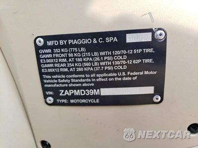 Zdjęcie 9 z 9 samochodu: 2024 VESPA GTS/SEI GIORNI 300 VIN:ZAPMD39M9R5400053 - miniatura