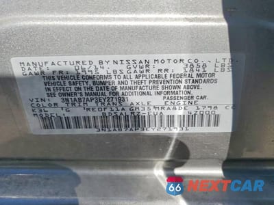 Zdjęcie 12 z 12 samochodu: 2014 NISSAN SENTRA SR VIN:3N1AB7AP3EY271931 - miniatura