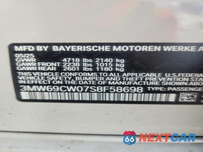 Zdjęcie 12 z 12 samochodu: 2025 BMW 330I VIN:3MW69CW07S8F58698 - miniatura