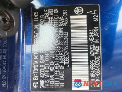 Zdjęcie 13 z 13 samochodu: 2006 TOYOTA CAMRY LE VIN:JTDBE32K863060433 - miniatura
